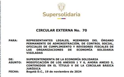 CIRCULAR EXTERNA No. 70.