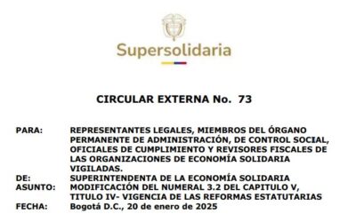 CIRCULAR EXTERNA No. 73