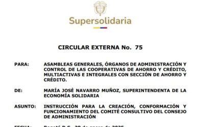 CIRCULAR EXTERNA No. 75