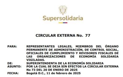 CIRCULAR EXTERNA No. 77